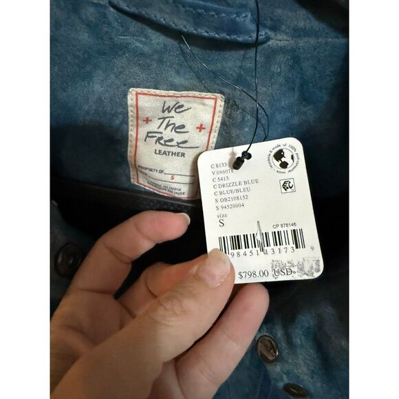 NWT We The Free Suzy Studded Suede Jacket Small - Picture 5 of 11